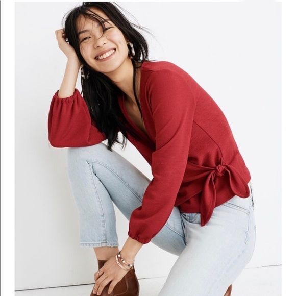 Madewell Tops - Madewell Texture & Thread Crepe Wrap Top Size XS